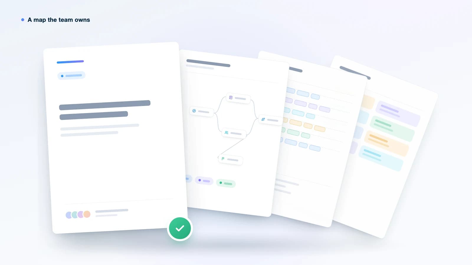 Illustration: the final discovery report, with its process map, role journeys and notes