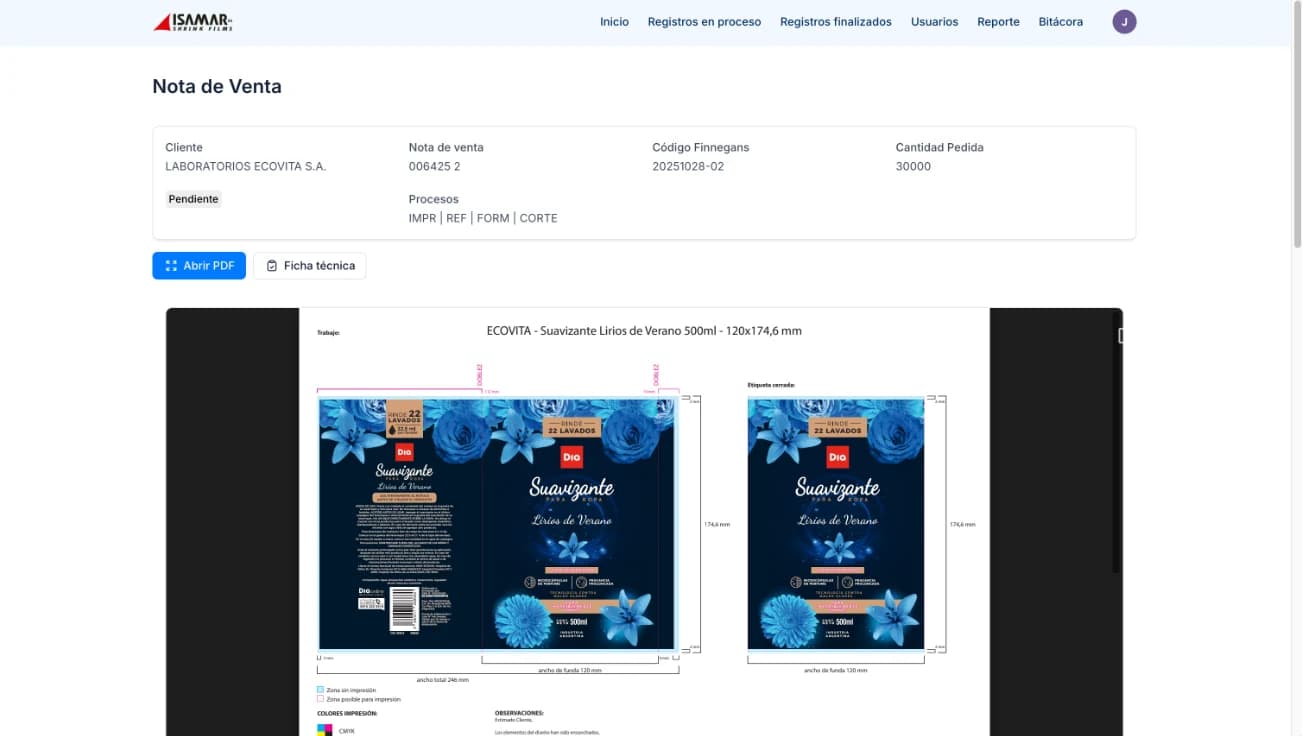 Production & Quality Records System built by Base Flows