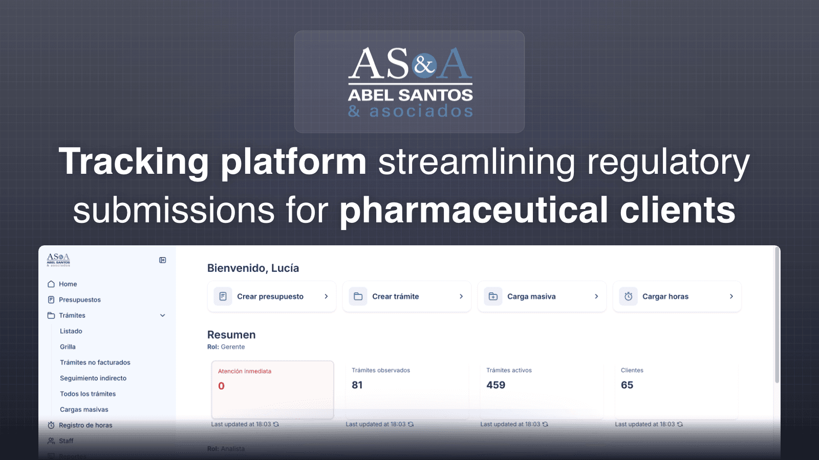Regulatory Submissions Tracking Tool