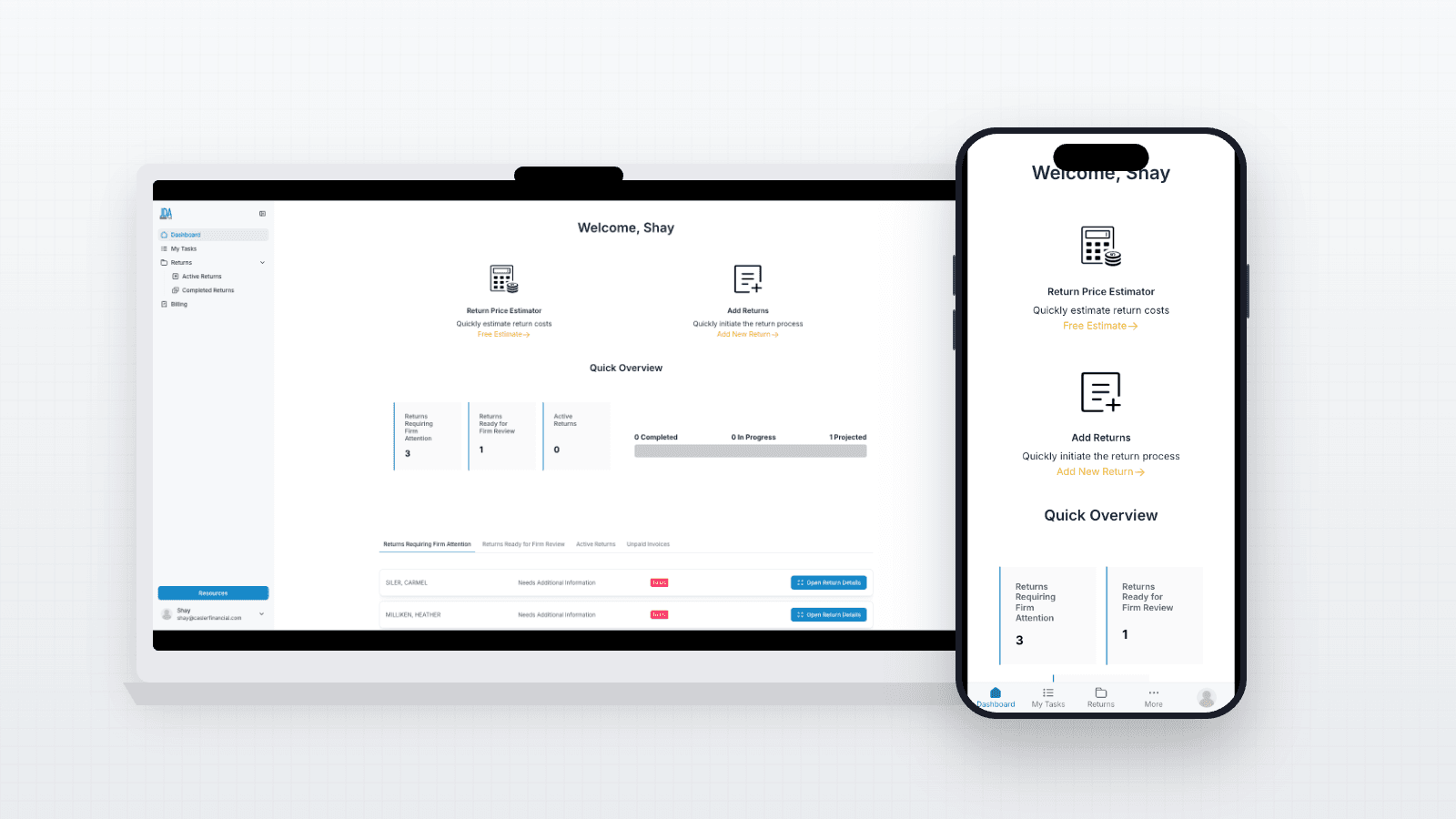 Accounting-Firms Self-Service Portal & Returns Tracker - Image 1