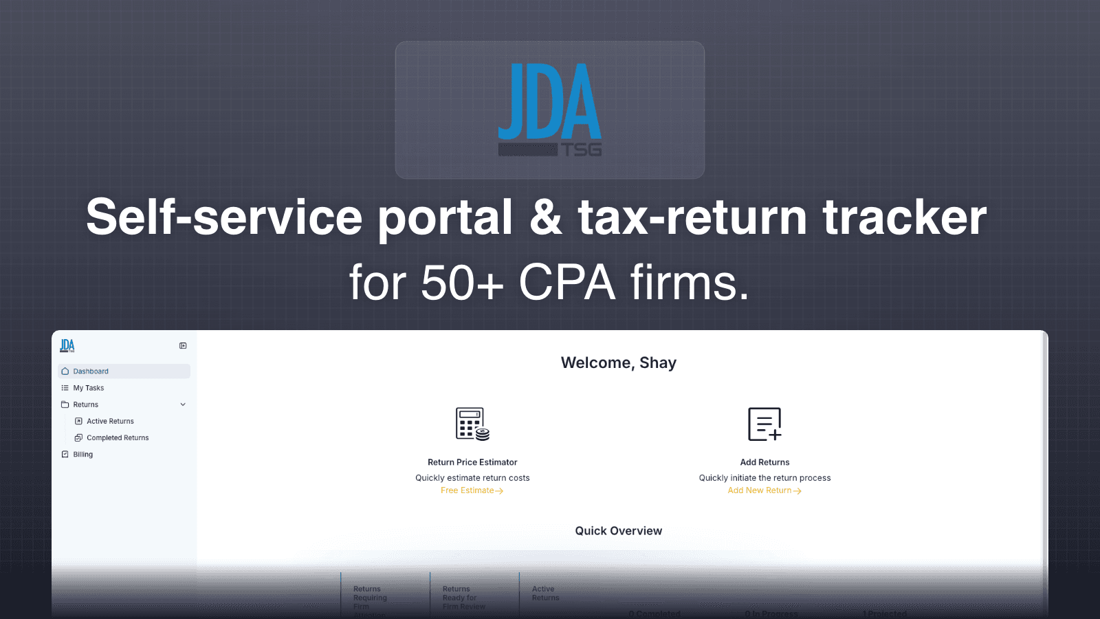 Accounting-Firms Self-Service Portal & Returns Tracker